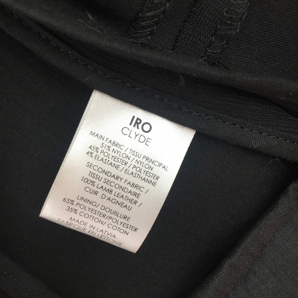 IRO Clyde black leather peplum blazer - Picture 9 of 11